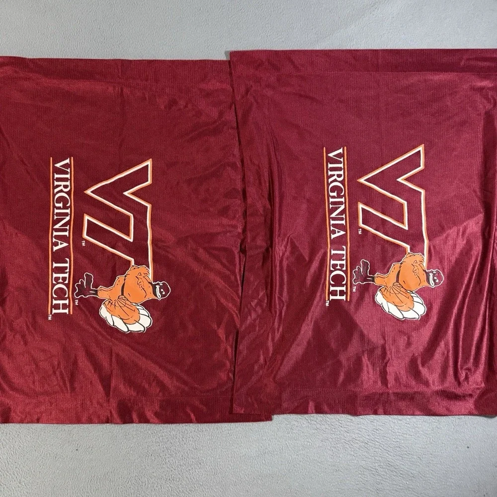 Vintage 90s‎ Virginia Tech Hokies Mesh Pillowcase Burgundy